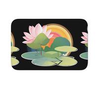 HYTTER Tapis de sol Lotus Beside The Rainbow imprimé cristal velours bord verrouillable, tapis de chambre, salon, dortoir, décoration de la maison