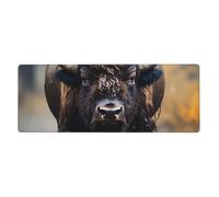 HYTTER Tapis de souris extra large avec impression bison d'Amérique du Nord - Pour ordinateur, bureau, gaming - Version épaisse - 30,5 x 80 cm