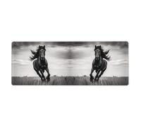 HYTTER Tapis de souris extra large avec impression étalon noir - Pour ordinateur de bureau - Version épaisse - 30,5 x 80 cm