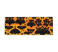 HYTTER Tapis de souris imprimé chauve-souris d'Halloween extra large pour ordinateur, bureau, clavier de jeu, version épaisse, 30,5 x 80 cm