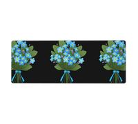 HYTTER Tapis de souris imprimé Don't Forget me Bouquet Extra Large Tapis de souris pour ordinateur de bureau Clavier de jeu Version épaisse 30,5 x 80 cm