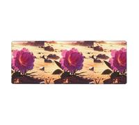 HYTTER Tapis de souris imprimé fleurs dans le désert extra large Tapis de souris pour ordinateur de bureau Clavier de jeu Version épaisse 30,5 x 80 cm