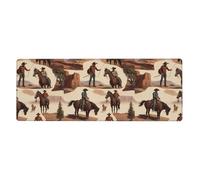 HYTTER Tapis de souris imprimé People of The Desert Extra Large Tapis de souris pour ordinateur de bureau Clavier de jeu Version épaisse 30,5 x 80 cm