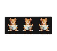 HYTTER Tapis de souris Little Tiger is Reading Seriously Printing extra large pour ordinateur de bureau et gaming Version épaisse 30,5 x 80 cm