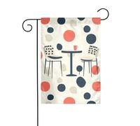 HYTTER The Beauty of Circles Impression Drapeau de jardin Décoration de cour 30,5 x 45,7 cm pour jardin, terrasse, balcon