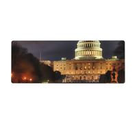 HYTTER The United States Capitol at Night Printing Tapis de souris extra large pour ordinateur de bureau Clavier de jeu Version épaisse 30,5 x 80 cm