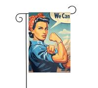HYTTER We Can Do It Impression Drapeau de jardin Décoration de cour 30,5 x 45,7 cm pour jardin, terrasse, balcon