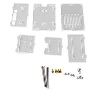 Hyuduo 4 Boîtier Acrylique, Coque Emboîtable sans Vis | Refroidissement par convection passive, panneau transparent brillant, accès aux ports prédécoupés, boîtier de bureau