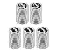 Hyuduo 50 Pcs Inserts Filetés en Acier Inoxydable, M6 X 1,0 X Inserts de Vis Hélicoïdaux en Fil enroulé 3D pour Aluminium Magnésium, avec Résistance de Connexion Améliorée, Résistance