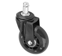 Hyuduo 5pcs 2.5 Pouces Style Castor Wheels Caster Wheels Roulettes avec PU Matériau Double Roulement Silencieux Conception pour Chaise De Bureau Meubles Ménage