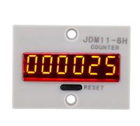 Hyuduo 6 Chiffres Comptoir électronique sans Compteur de Tension Compteur de Comptoir Non Tension Relais 0-999999 avec Affichage LED de 0,38 Pouce pour L'entrée de L'interrupteur de (AC/DC12V)