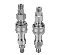 Hyuduo Adaptateur de Connexion Rapide Hydraulique M14 à pour Mini-pelle | Acier Inoxydable 304, Joint de Coupure Automatique, Conduite Hydraulique Auxiliaire, Accessoire de Godet