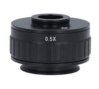 Hyuduo Adaptateur d'objectif CTV 0,35X Adaptateur de Monture C pour Microscope Stéréo Trinoculaire avec Champ de Réglable Construction en Métal et Verre Optique pour Connexion de Caméra CCD (0.5X)
