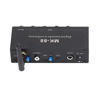 Hyuduo Amplificateur Stéréo de Réverbération Numérique Bluetooth 5.0 Amplificateur de Processeur Audio DC 12 V Double Entrée Microphone 3,5 Mm E/S Stéréo pour la Pratique de la Scène de karaoké à