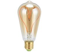 Hyuduo Ampoule à Filament Ampoule LED Ampoule Rétro à Filament LED en Forme de Coeur Ampoule Vintage E27 4W 2300K 220LM Ampoule LED en Spirale Flexible à Transmission Lumineuse élevée