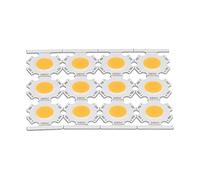 Hyuduo Ampoule à Puce LED COB 12 Pièces, Composants émetteur de Lumière en Aluminium pour éclairage DIY, Perles de Lampe Blanches 5W 450LM pour la Décoration Intérieure de la Maison (Lumière chaude)