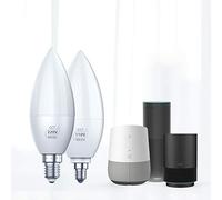 Hyuduo Ampoule LED en Forme de Bougie pour éclairage Domestique Intelligent, Ampoule de Lustre à intensité Variable E12/E14, Contrôle avec Application 2700F-1202F pour une Utilisation en Intérieur