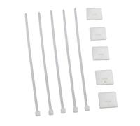 Hyuduo Attaches de Câble en Nylon Blanc 200Pcs Attaches de Câble Autobloquantes avec Supports de 25x25mm Nylon Solide Résistant aux Hautes Températures pour la Gestion des Câbles Câblage de Clôture