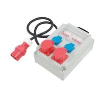 Hyuduo Boîte de Distribution d'énergie de Construction, Matériau PC, Fonctionnalités de sécurité Polyvalentes, Boîte de Distribution d'énergie de Prise Extérieure Portable pour Les Chantiers de