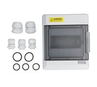 Hyuduo Boîte de Distribution en Rail DIN 6 Voies IP66 avec Couvercle Transparent pour L'équipement de Communication électrique
