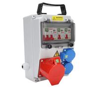 Hyuduo Boîte de Prise Industrielle, Boîte de Sortie de Disjoncteur électrique ABS pour Chantiers de Construction et Ateliers, Conception Portable, étanche et Résistante au Soleil