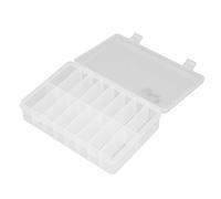 Hyuduo Boîte de Rangement à 16 Compartiments, Boîte de Pièces Réglables en Plastique PP Transparent pour Bijoux et Matériel de Pêche, Parfaite pour le Stockage de Petits Objets
