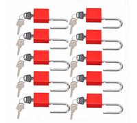 Hyuduo Cadenas de Consignation Aluminium Rouge, Kit de Sécurité Padlock 10