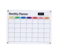 Hyuduo Calendrier Magnétique Effaçable à Sec, Tableau de Planification Mensuel en Acrylique 12 X 16 avec 4 Aimants Puissants, pour la Planification des Horaires de la Maison, du