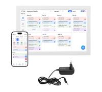 Hyuduo Calendrier Numérique Intelligent de 10,1 Pouces, Planificateur Familial électronique avec écran Tactile 1080P, Gestionnaire de Tâches, Tableau des Tâches, Cadre Photo Numérique (Prise UE