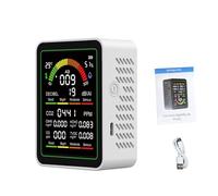 Hyuduo Capteur de qualité D'air, Mesureur de Dioxyde de Carbone Hcho | Testeur d\'air intérieur, relevés de gaz en direct dans les pièces, alertes sonores lorsque les seuils sont dépassés