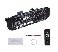 Hyuduo Carte d'Amplificateur de Puissance Bluetooth Amplificateur Numérique 2.1 Canaux 50 W X2 Plus Caisson de Basses 100 W avec Bluetooth 5.0 AUX MIC Entrées de Carte USB TF pour karaoké Audio
