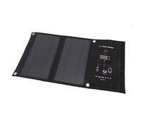 Hyuduo Chargeur de Panneau Solaire, Pack de Charge Solaire Pliable Monocristallin 15 W avec Double USB, Chargeur de Banque d'alimentation de Téléphone Portable Compact pour Camping Randonnée Voyage