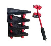 Hyuduo Chariot de Déménagement pour Meubles, Chariot Mobile Rotatif à 360 Degrés avec 4 Poulies Triangulaires et 1 Pied-de-biche pour Déplacer un Réfrigérateur, un canapé, une Armoire