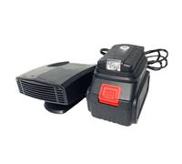 Hyuduo Chauffage D'appoint alimenté par Batterie, Double Chargement USB et Lumière LED, Chauffage Portable sans Fil pour Batterie 18 V pour Désembuage de Voiture et Utilisation en