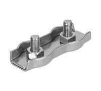 Hyuduo Clips de Câble Métallique Duplex, Serre-câbles en Acier Inoxydable, Attaches Robustes pour la Construction de Navires et de Bâtiments M6 10 Pièces (2 pièces M10)