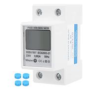 Hyuduo Compteur de Puissance Numérique, Moniteur de Consommation d'électricité, Compteur D'énergie avec écran LCD pour Tension, Courant, Fréquence, Facteur de Puissance, 230 V, 50 Hz,