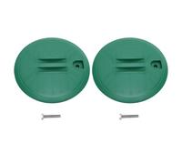 Hyuduo Couvercle boîte à vanne 10 Pouces, 2 pièces Rond Remplacement | Grille renforcée pour tondeuse, ABS anti-UV vert gazon, fixation à encliquetage sécurisée