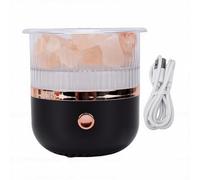 Hyuduo Diffuseur et Humidificateur D'aromathérapie en Pierre de Sel de 160 Ml - Lumière Ambiante Colorée, Silencieux 30 DB, Minuterie D'arrêt Automatique, Portable pour la Maison, le