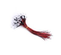 Hyuduo Diodes LED Pré-câblées DC9-12V 3mm, Diodes électroluminescentes Blanches Claires avec Fil de 20cm pour Projets électroniques de Bricolage, 50 Pièces (10mm)