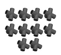 Hyuduo Emballez avec 10 Réglages de Tubes en PVC 20 Mm 5 Chemins de la Connexion du Coude Droit Finition Hautement Brillante pour la Construction de Structures de Tuyaux en PVC (Black)