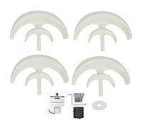 Hyuduo Éolienne Lanterne Double Couche 4 Pales Générateur d'Axes Verticaux 1200W pour Charger Bateaux et Cabanes (#13)