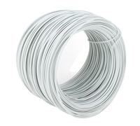 Hyuduo Fil de Liaison en PVC 0.55, Fil de Renfort en Fer galvanisé de Type Plat, 85m, Flexible et Durable pour le Jardinage, l'artisanat, l'amélioration de ' (WHITE)