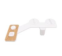 Hyuduo Fixation de Bidet à Bouton, Fixation de Bidet de Toilette avec té en Cuivre 7/8, Fixation de Bidet à Double Buse à Bouton en Grain de Bois, Bidet Ultra Fin, Bidets
