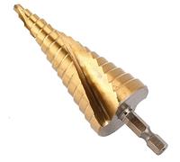 Hyuduo Foret étagé, Outil de Coupe de Trous en Acier Rapide avec Poignée Hexagonale, Pointe en Forme de X, échelle de Taille Claire, Perçage Multi-tailles pour Bois, Métal et Plastique, Utilisateurs