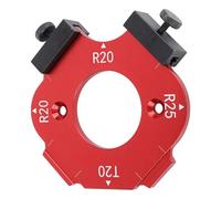 Hyuduo Gabarit de Rayon d'angle Rond pour le Travail du Bois, Gabarit de Table de Toupie en Alliage d'aluminium avec Angles R20 T20 R25 pour une Coupe Précise de l'arc dans les Planches de Bois