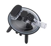 Hyuduo Griffe de Traite de Vache 240cc, Collecteur de Lait pour Machine à | Matériau PC de qualité Alimentaire, Valve de Pression D'air Réglable, Facile à Accrocher avec Boucle, Hauteur de 5,1 Pouces