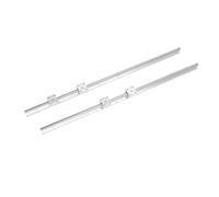 Hyuduo Jeu de Rails Linéaires SBR12, Arbre en Acier et Base en Alliage d'aluminium, Longueur 800 Mm avec 4 Blocs Coulissants, Idéal pour les Routeurs CNC et les Imprimantes 3D