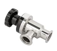 Hyuduo KF25 Vanne D'isolement Sous Vide en Acier Inoxydable 304, Vanne à Soufflet Manuelle à Angle Droit avec Soufflet soudé pour Semi-conducteurs, énergie Solaire, Métallurgie,