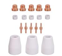 Hyuduo Kit Complet de Consommables pour Découpeur, Buse d'accessoires en Cuivre Céramique pour CUT-40 CUT-50 LGK-40, Idéal pour les Applications de Découpe