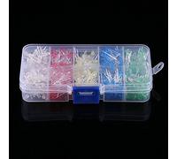 Hyuduo Kit d'assortiment de 500 LED de 3 Mm, Diodes électroluminescentes à Faible Consommation d'énergie pour les Projets électroniques de Bricolage, LED Rondes Blanc Jaune Rouge Bleu Vert pour